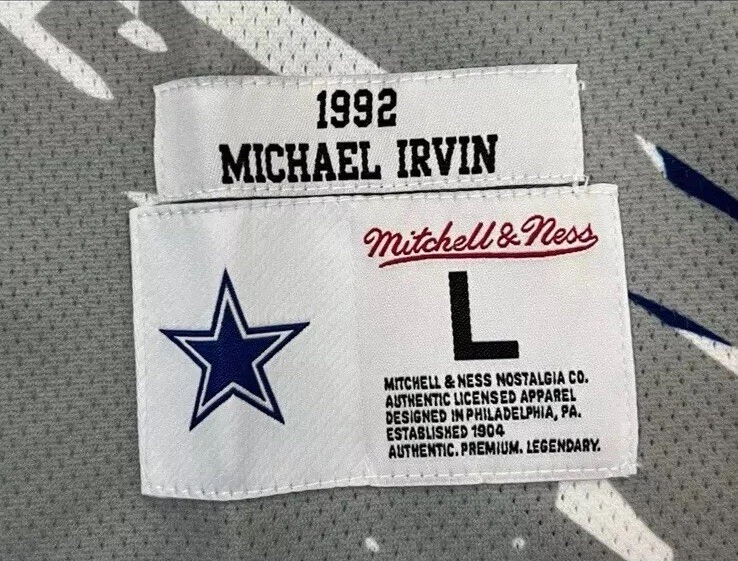 Camiseta deportiva de los Dallas Cowboys Michael Irvin Mitchell & Ness edición especial talla grande Foto 3 de 3