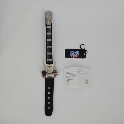 Gibson Nighthawk Guitar Watch 1996 Collectible w/ Case & Papers, New Battery - Picture 2 of 14