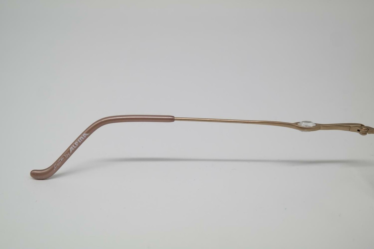 Lunettes Alpina VV088 Or Noir - Monture Ovale - Neuf Avec étiquettes