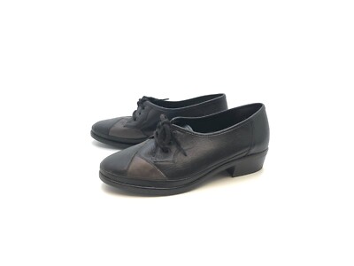 Jenny by Ara Damen Halbschuhe Schnürer Mokassin Schwarz Gr. 37,5 (UK 4,5)