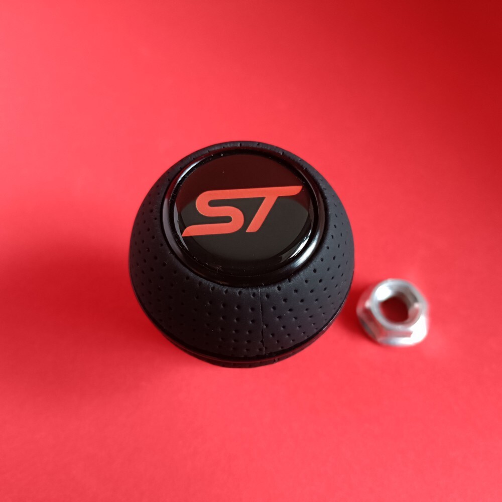 BLAU LEDER ST SPORT SCHALTKNAUF Für FOCUS MK3 MK4 FIESTA MK7 MK8