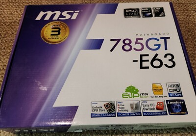 MSI 785GT-E63 AMD AM3 Motherboard WITH Phenom II 1045T CPU and 8GB DDR2 Memory