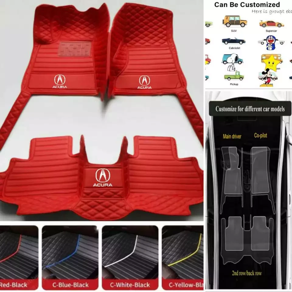 Автомобильные напольные коврики для Acura TL ILX MDX RDX RL TLX TSX ZDX заказные водонепроницаемые вкладыши - Изображение 4 из 4