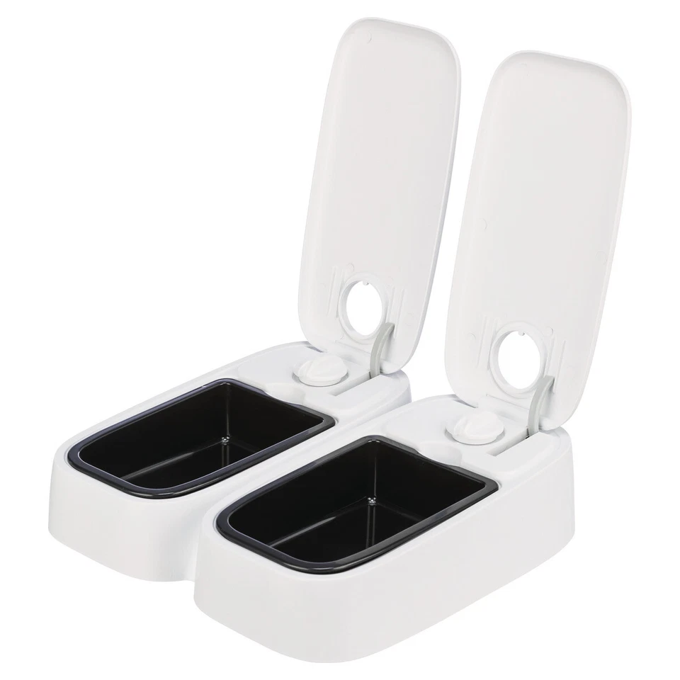 Trixie Futterautomat TX2 für Hunde & Katzen, 2 x 300 ml, weiß, 48h Timer - Bild 3 von 4