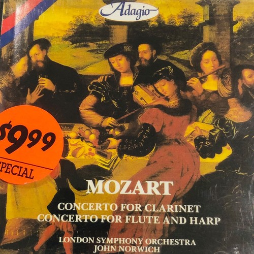 Mozart Concerto For Clarinet and Harp CD London Symphony Orchestra John Norwich