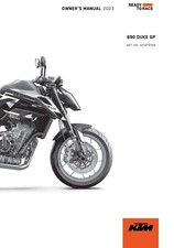 KTM Owners Manual Book Guide 2023 890 DUKE GP EU