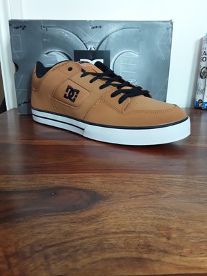 Men's DC Shoe Pure tan leather and fabric skate trainers size UK 17 EU 55  New | eBay