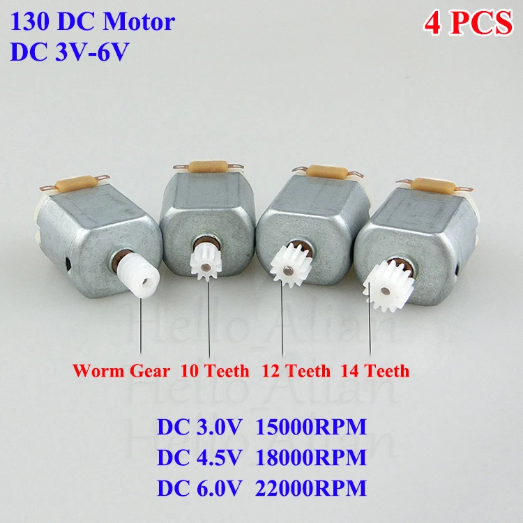 130 motor DC small motor motor diy with 2mm round plastic 9-tooth