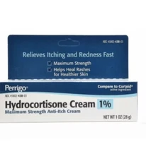3 PACK- Hydrocortisone 1% Cream by Perrigo 1oz Each, Fast Free Shipping