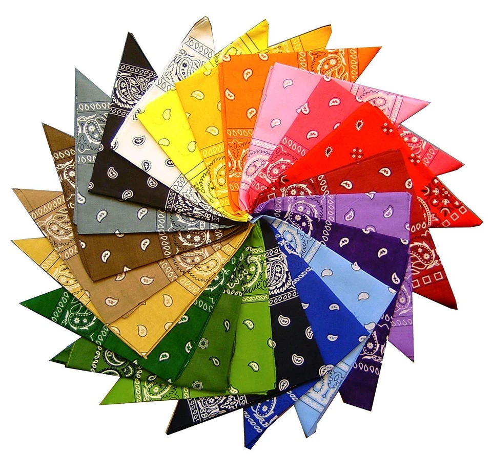 Bandana foulard 100 % coton couleur au choix - Photo 2/4