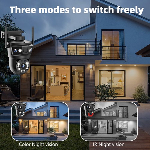 3-Lens 9MP Wifi Security Camera Wireless System Outdoor Home Night Vision Cam - Picture 5 of 10