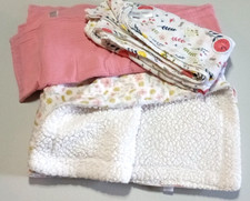 Set Of 3 Baby Blankets 2 Modern Baby  1 Bamboo Cotton 47x47" Angel Dear Muslim