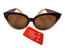 Women's Fashion Sunglasses UV400 Brown Frames New With Tags