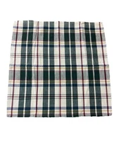 PARK Imports & Design Napkins Jewel Tone PLAID 100% COTTON 18” X 18” SET OF 6