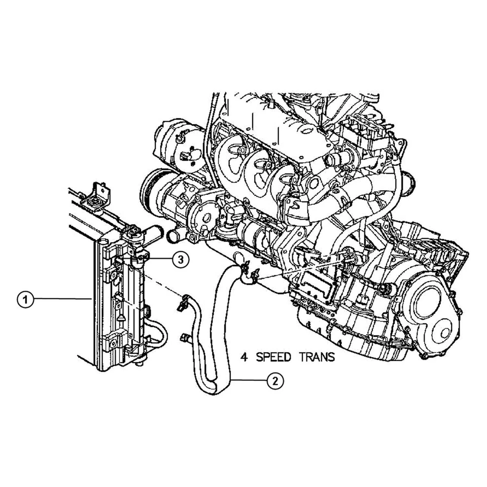 For Dodge Grand Caravan 2006-2007 Mopar Automatic Transmission Oil Cooler Hose - Image 4 of 4
