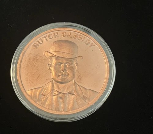 Wild West Legends Series Butch Cassidy 1oz .999 Copper USA Made Round Intaglio