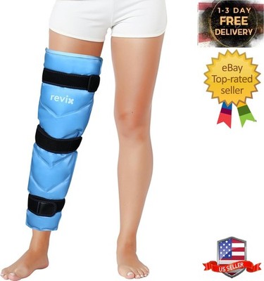 Full Leg Ice Pack Wrap around Entire Leg Reusable Gel Cold Wrap for Hip Thigh