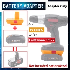 NEW Adapter WORX 20V 6PIN Battery Convert To For Craftsman 19.2V Cordless Tools
