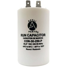 Appli Parts Run Capacitor for electric motors 30 Mfd uF (microfarads) 250VAC Pla