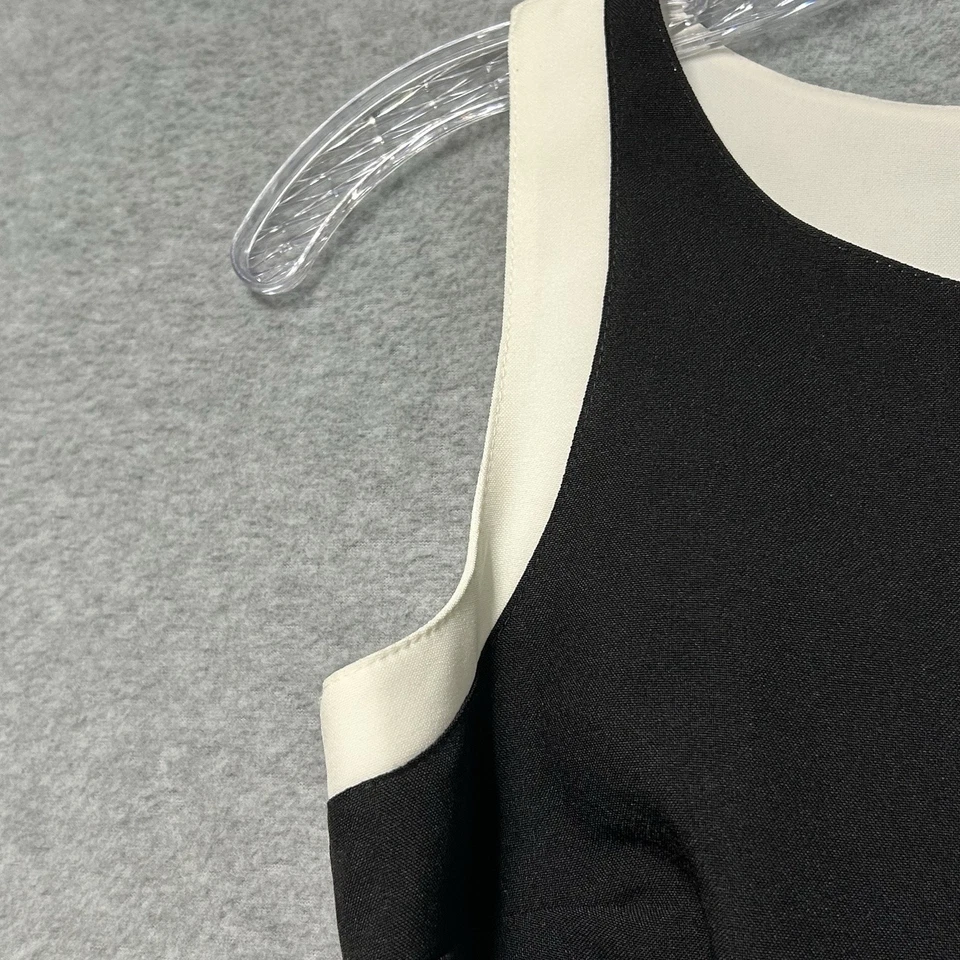 Top Corto BRIOCHE De Colección Años 80 90 Negro Crema Sin Mangas Talla 5 Hecho en EE. UU. Foto 3 de 4