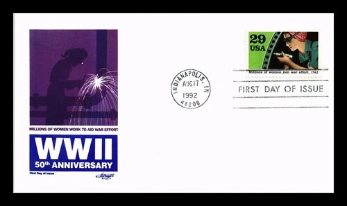 US COVER WWII WOMEN JOIN WAR EFFORT 50TH ANNIVERSARY FDC ARTMASTER