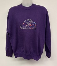 Vintage OG Nike Air Jordan 8 Sweatshirt Purple Large 1990s MADE IN USA