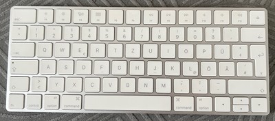 Apple Magic Keyboard A1644 Tastatur Wireless Weiß Bluetooth QWERTZ,