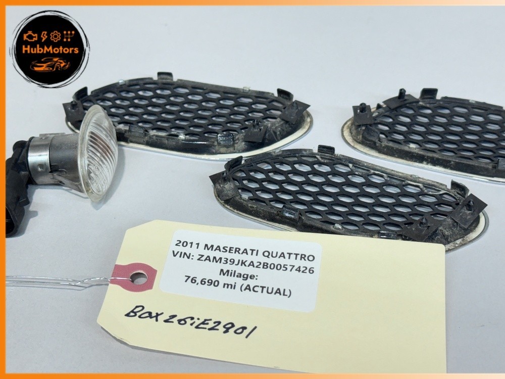 03-13 Maserati Quattroporte M139 Fender Grill Grille Vent Left Side Set OEM