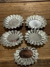 Vintage Tin Swedish Cake Tins/ Tartlets Set Of 5