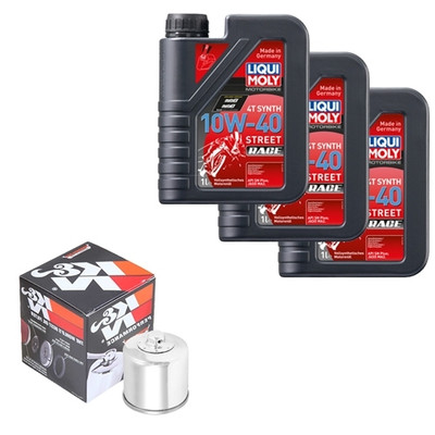 K&N Ölfilter Set LM 10W-40 Race 3L für Triumph Daytona 765 Moto2 ABS HB06 Bj.20