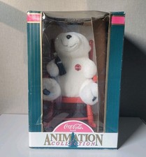Vintage Coca-Cola Animation Collection Polar Bear With Box Mint Rocking Chair