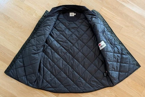 Flint and Tinder Men's Quilted Waxed Vest Dark Green Huckberry Large Insulated image 3