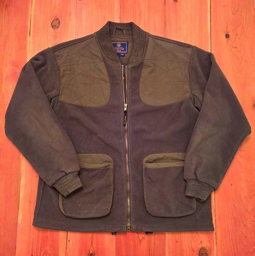 Beretta Men’s XL Fleece Shooting Jacket Quilted Shoulder Full Zip Hunting Green - product listing photo