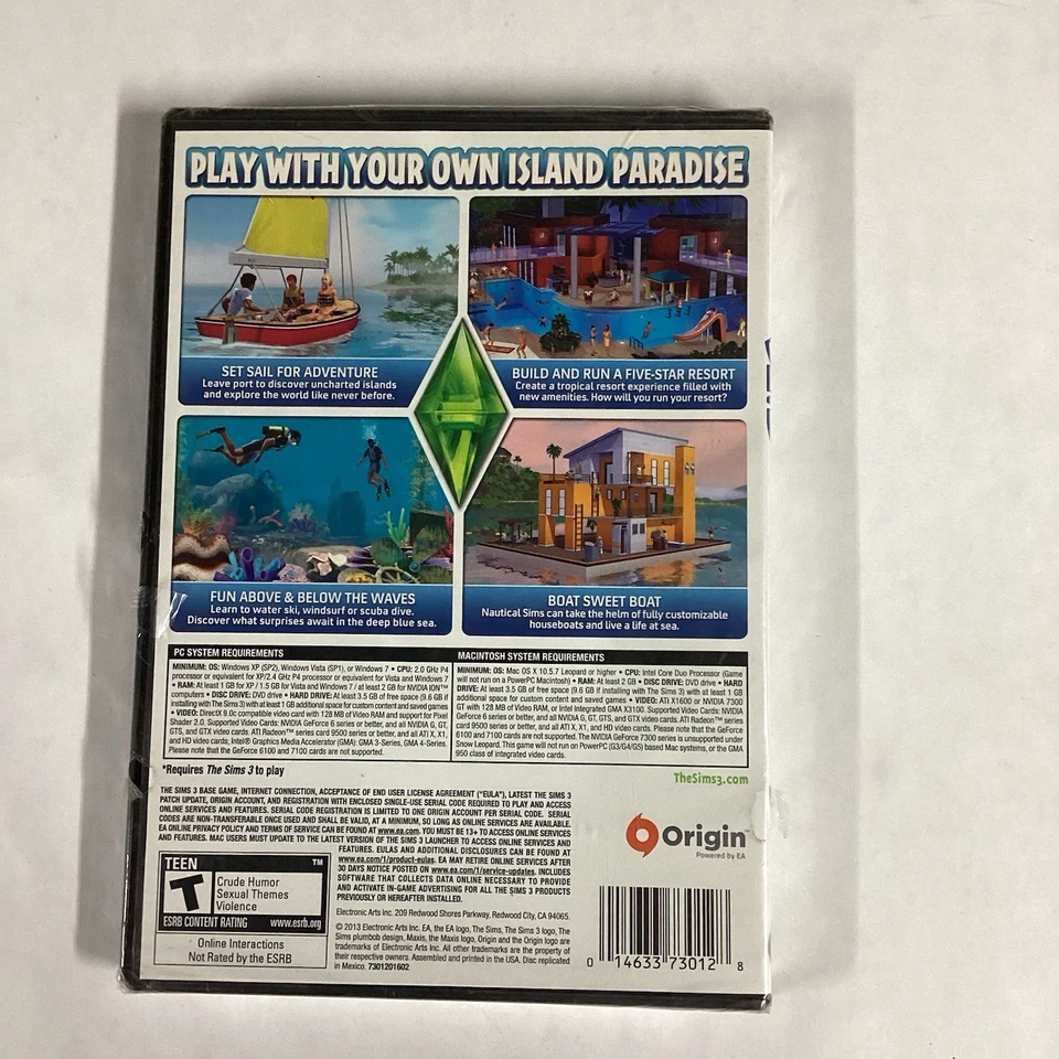 The Sims 3 Island Paradise PC MAC New Sealed - Image 2 of 2
