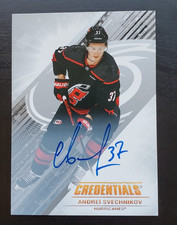 2024-25 Credentials Andrei Svechnikov On Card Auto #37 Carolina Hurricanes