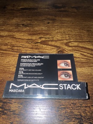 MAC Mini Stack Mascara Infinite Build Volume Black 0.27 oz / 8ml New In Box