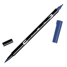 Tombow Dual Brush Marker Open Stock-569 Jet Blue
