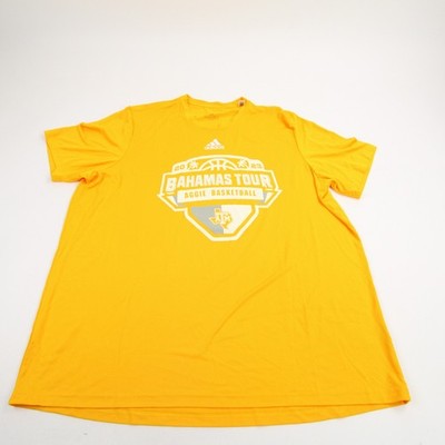  Texas A&M Aggies adidas Short Sleeve Shirt Men's Gold New without Tags XXL