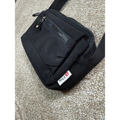 ETidy Black Nylon Crossbody Bag Small Messenger Travel Shoulder Bag Adjustable