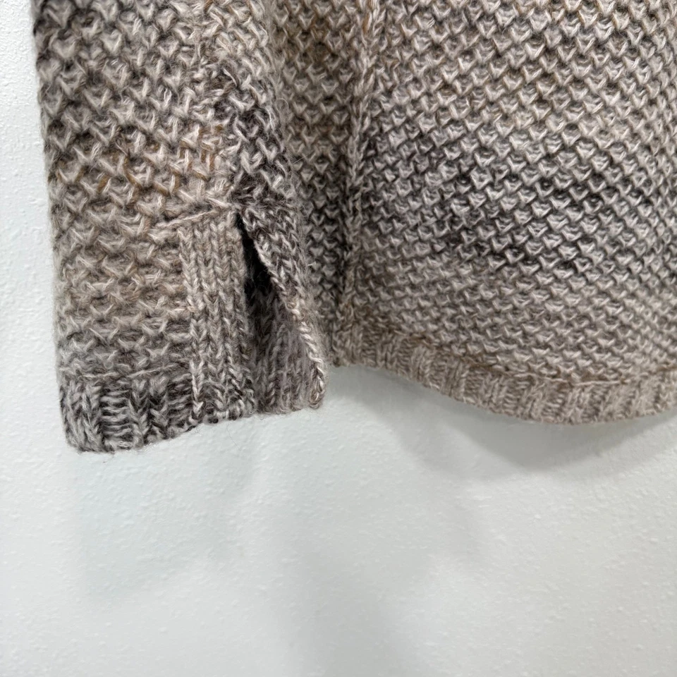 Pure Jill Textured Knit Vest Sweater Taupe Beige Black XS S Wool Mohair Blend - Image 3 of 4