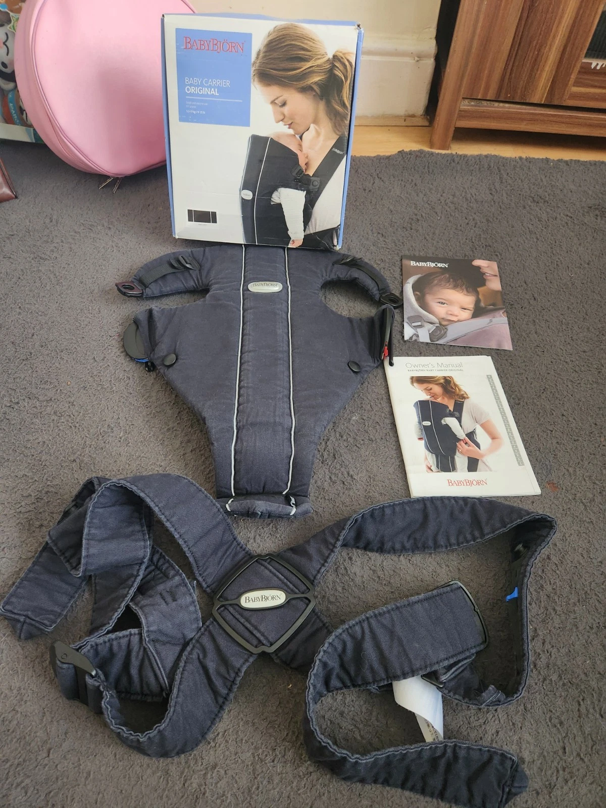 BabyBjörn Baby Carrier -Cotton Black Colour