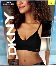 DKNY Seamless Bra 2-pack Size S black cream