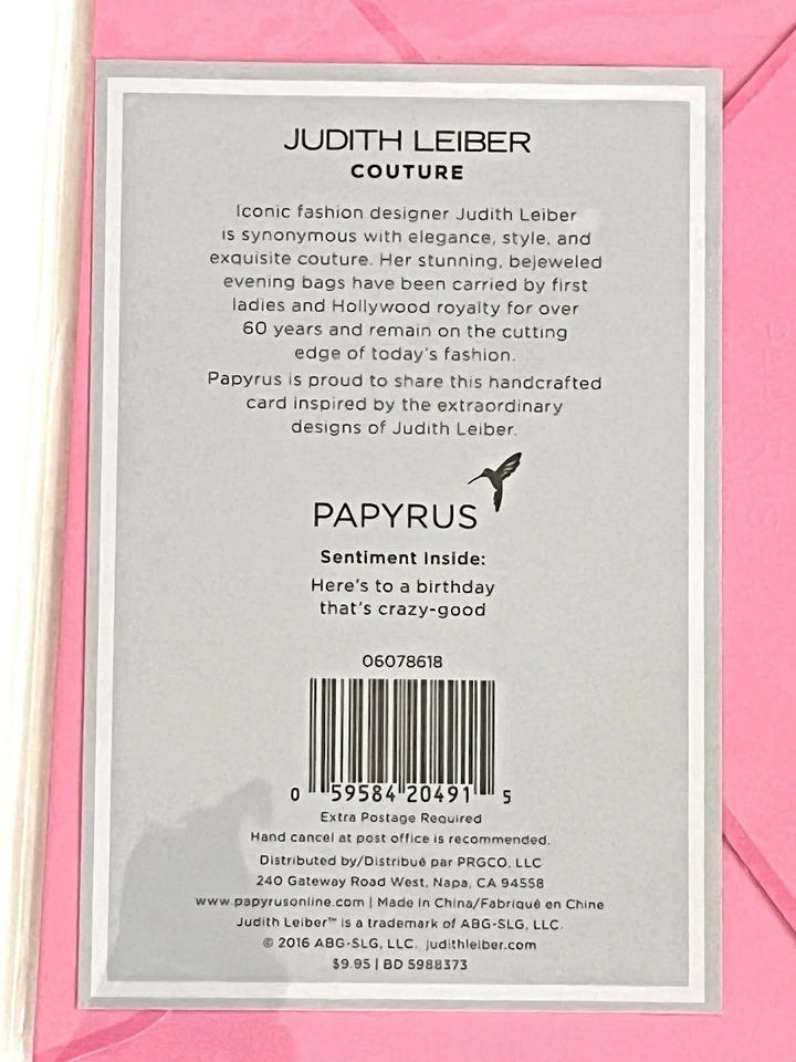 Papyrus Judith Leiber Birthday Card Gold Color- French Fries   Greeting Card - Image 4 of 4