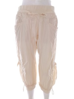 NU BY STAFF Damen Caprihosen Gr. 38 Beige Baumwolle 100%