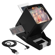 35mm Slide Film Viewer with 3X Magnification, LED Light, USB/Battery Power
