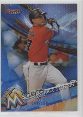 2017 Bowman's Best Blue Refractor 40/150 Giancarlo Stanton #20 0g65
