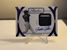 2024 Panini Flawless JUSTIN UPTON Game Used Relic Autograph Braves  01/15 FIRST