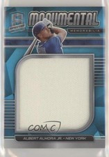 2021 Spectra Monumental Memorabilia Neon Blue Prizm 48/50 Albert Almora Jr 0c3e