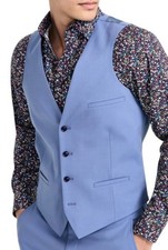 Bar III Men's Slim Fit Blue Wool Blend Suit Vest XL Brand New NWT
