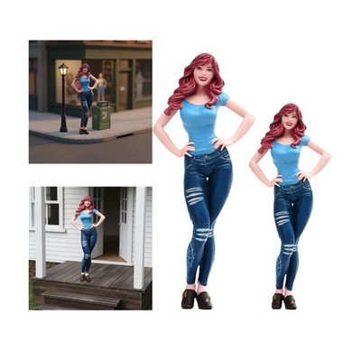 Scale Women Figur Trendy Micro Szene Modell für Geschenk Puppenstube Dekoration